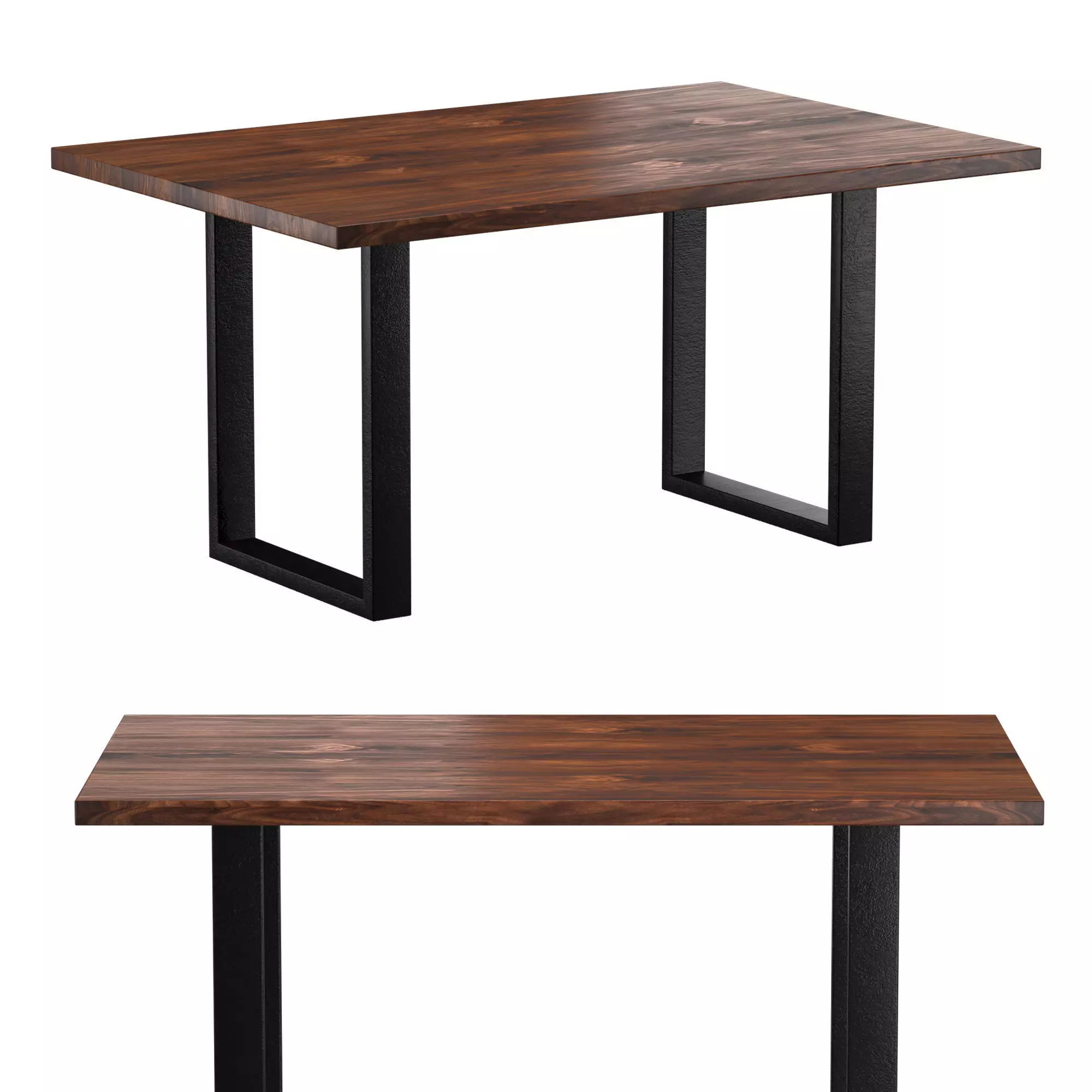 Table Harmony Dark Crude 3D model_0