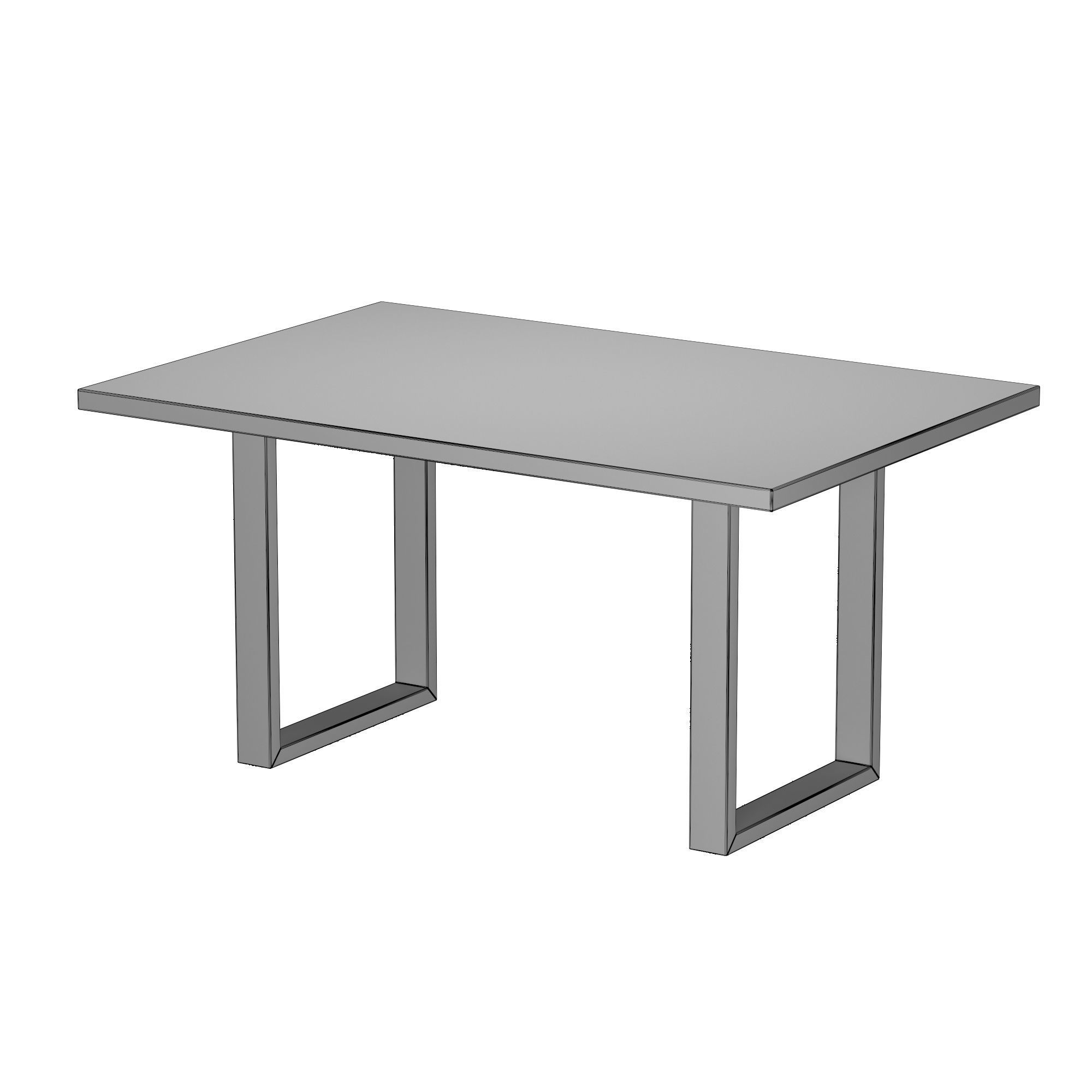 Table Harmony Dark Crude 3D model_4