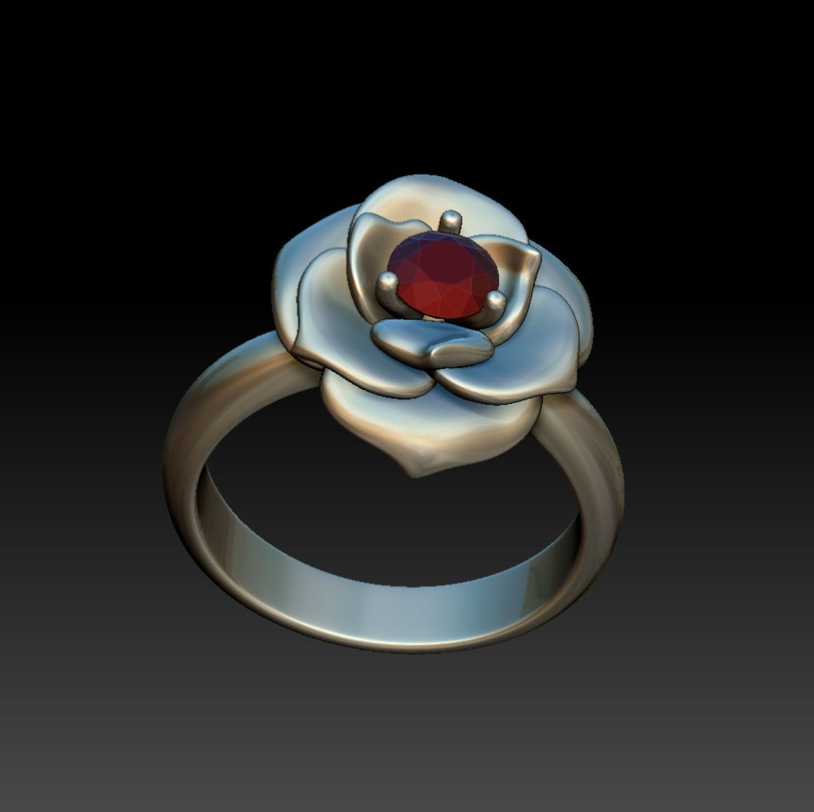 Flower Ring R 40 3D print model