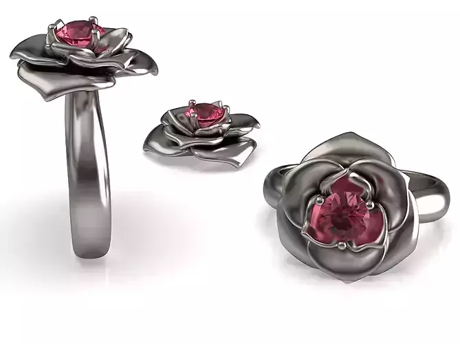 Flower Ring R 40 3D print model