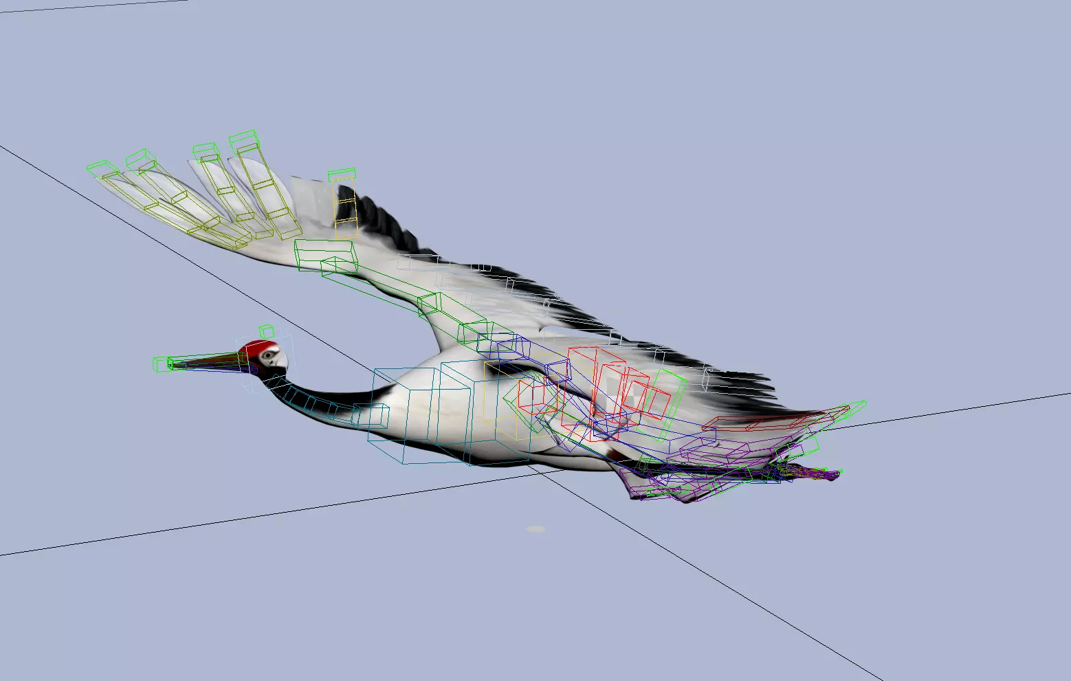 Red-crowned crane 3D model