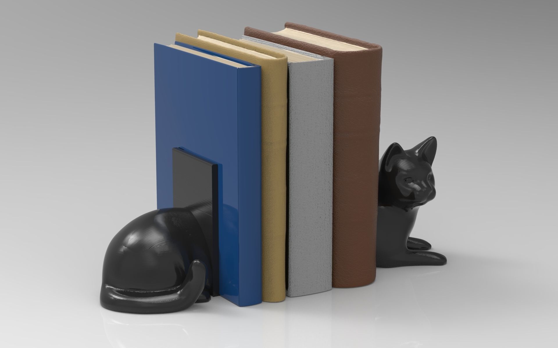CAT BOOK RACK 3D model 3D printable | CGTrader