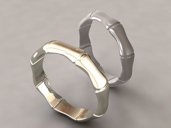 golden bone ring Free 3D print model_1