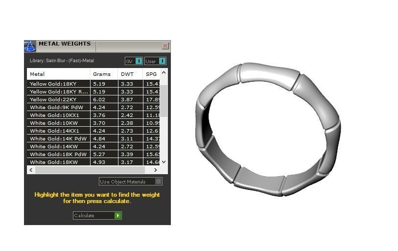 golden bone ring Free 3D print model_3