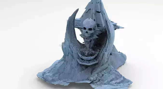 Scull Skeleton Sci fi architecture Mountain 3D model