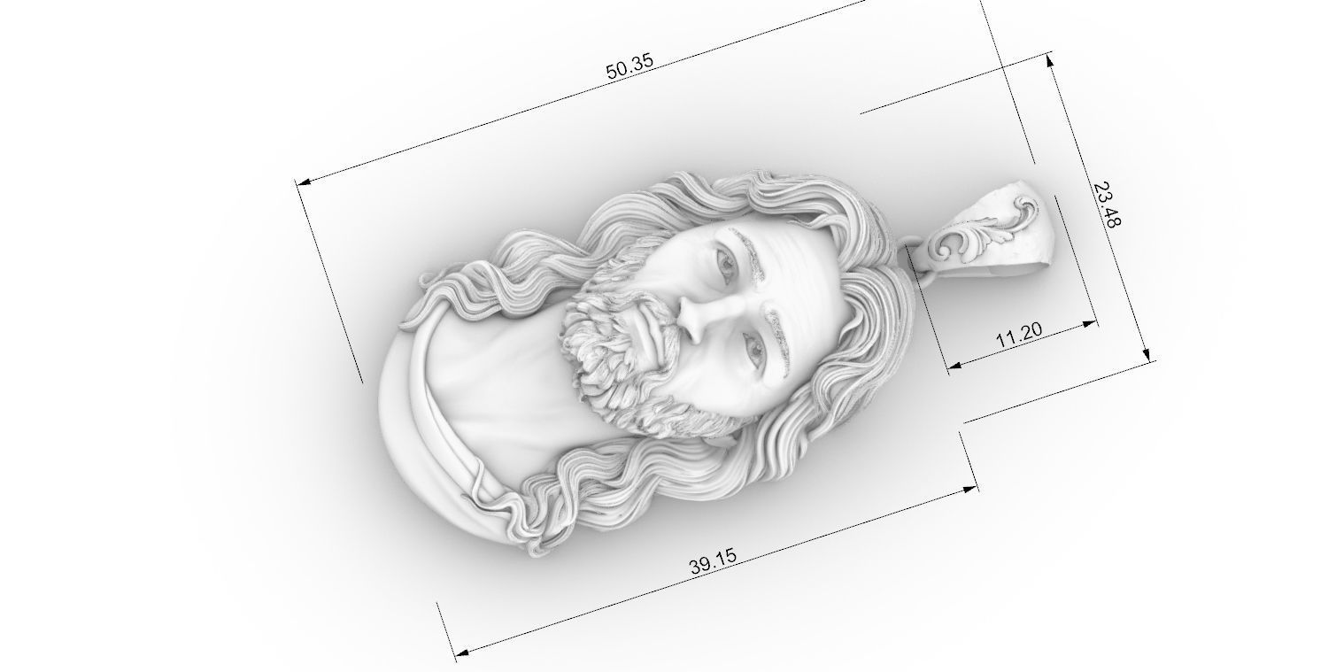 Jesus pendant 3D model 3D printable | CGTrader