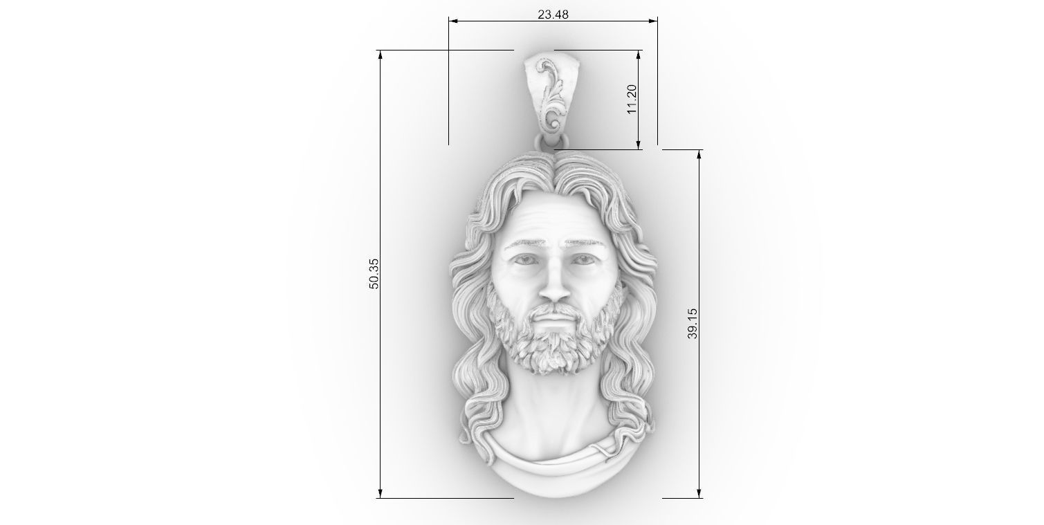 Jesus pendant 3D model 3D printable | CGTrader