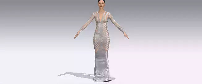 wheel of  fortune dress lazer fabric Low-poly 3D model