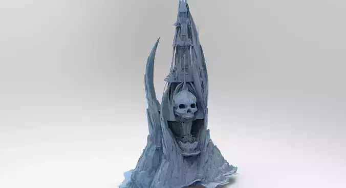 Scull Skeletor Sci fi architecture Structure 3D model