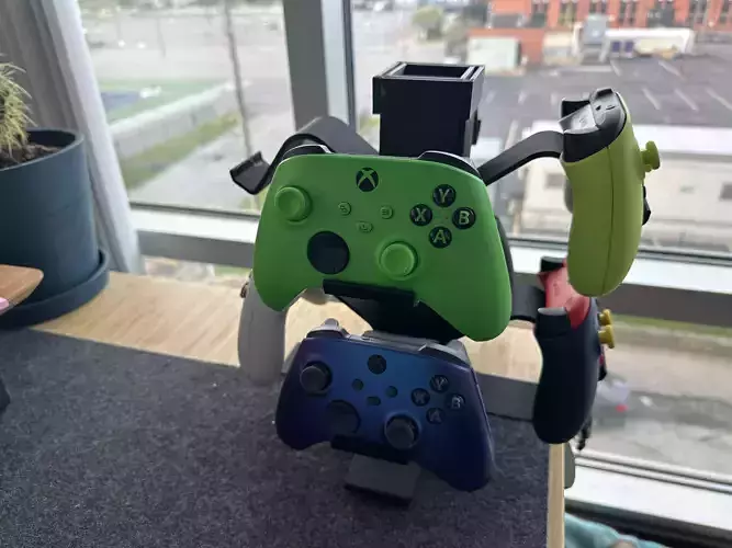 Modular Game Controller Holder Tree Rack 3D print model