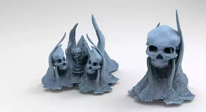 Scull Skeletor Sci fi architecture 2 designs 