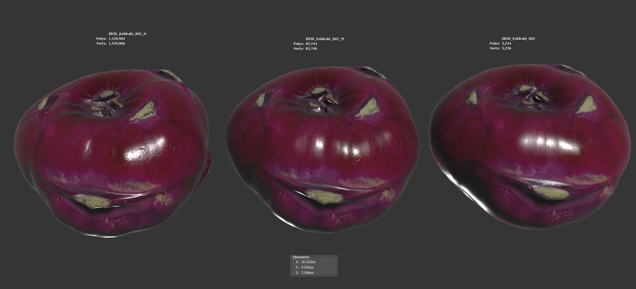 Kohlrabi 3D model_5