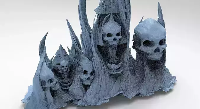 Scull Skeletor Sci fi architecture 5 models