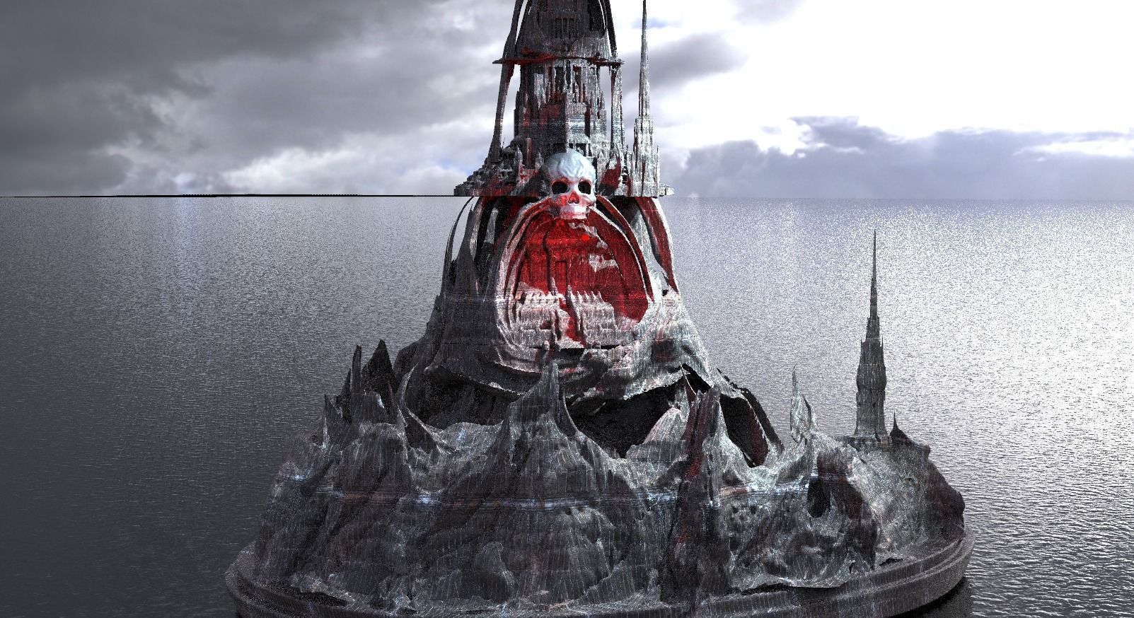 Castle Greyscull Silver scull version  3D model_2