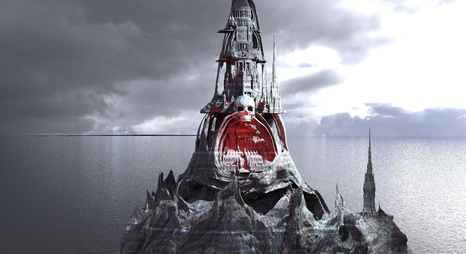 Castle Greyscull Silver scull version  3D model_4