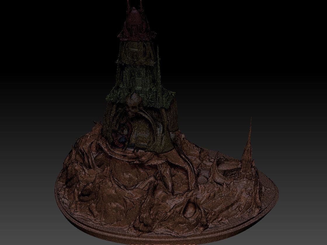 Castle Greyscull Silver scull version  3D model_5