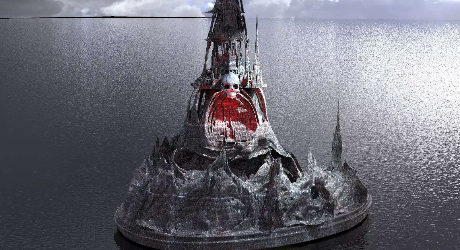 Castle Greyscull Silver scull version  3D model_0