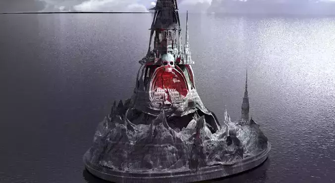 Castle Greyscull Silver scull version  3D model