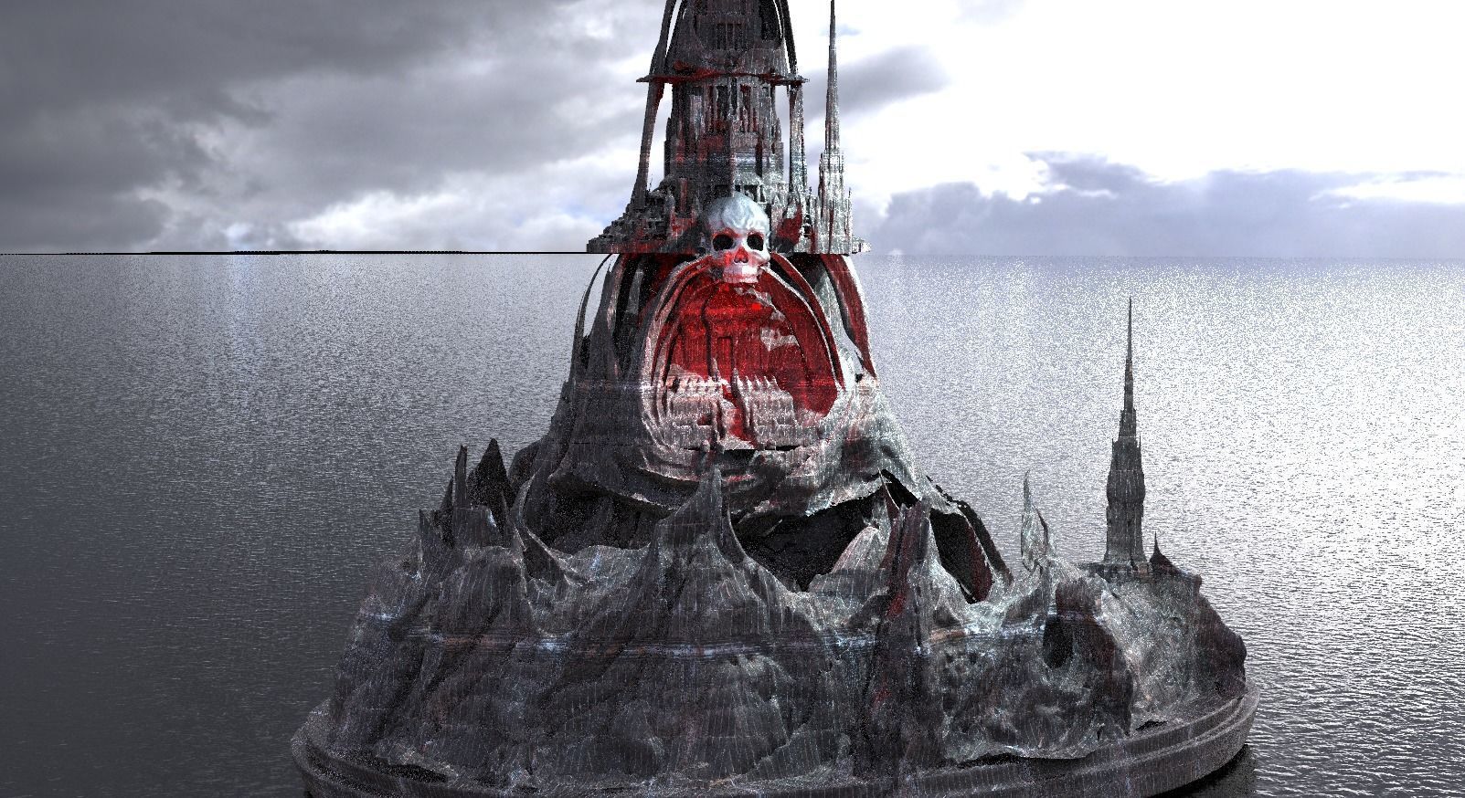 Castle Greyscull Silver scull version  3D model_1