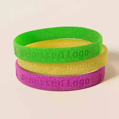 Silicone Wristband Low-poly 3D model