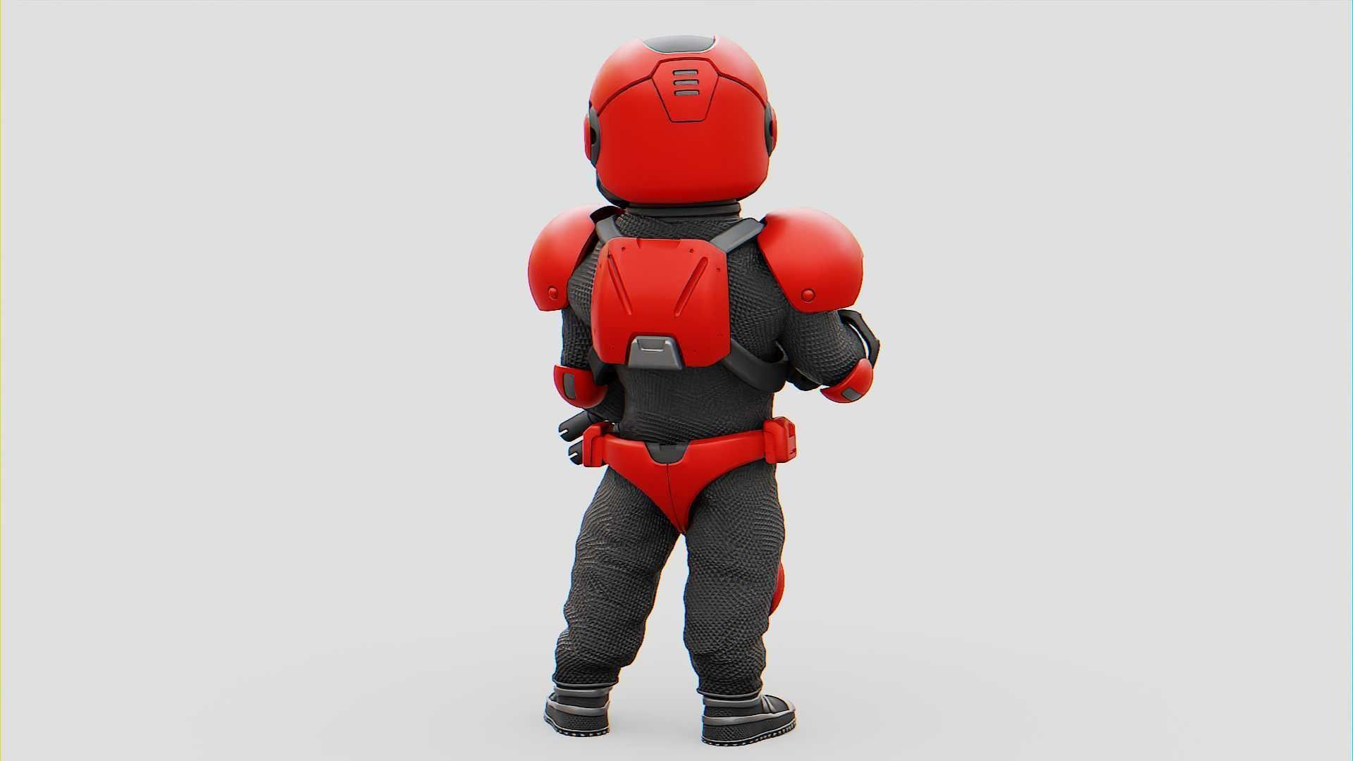 CYBER SOLDIER XC-200  RIGGED 3D model_8