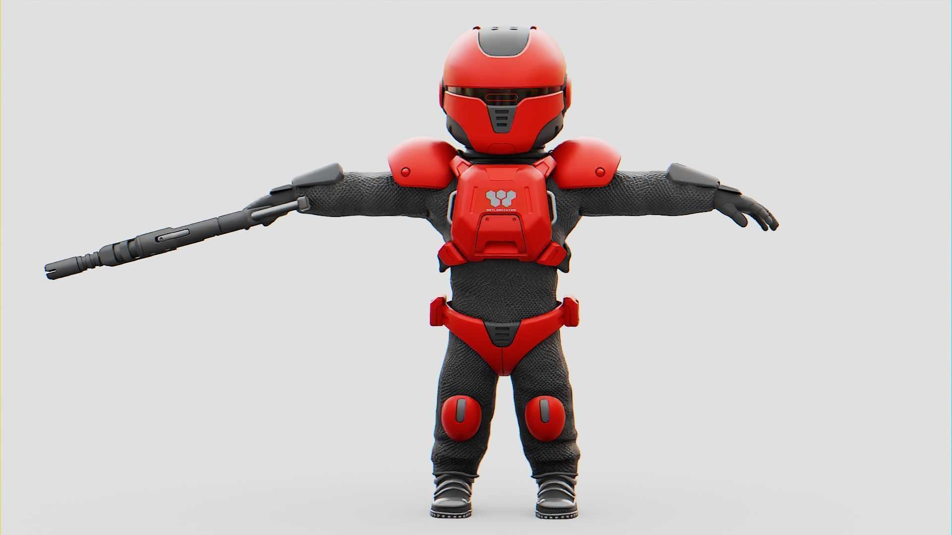 CYBER SOLDIER XC-200  RIGGED 3D model_22