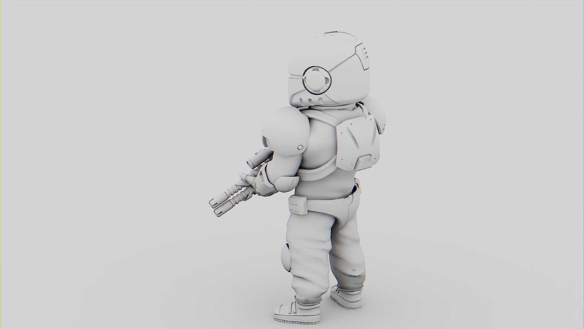 CYBER SOLDIER XC-200  RIGGED 3D model_33
