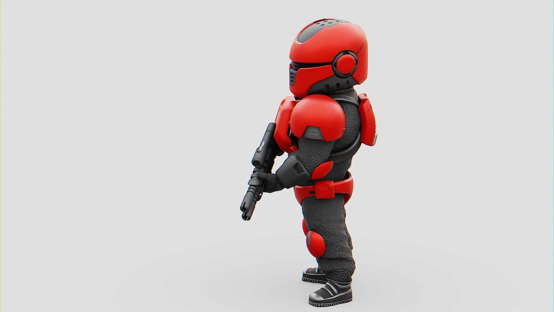 CYBER SOLDIER XC-200  RIGGED 3D model_11