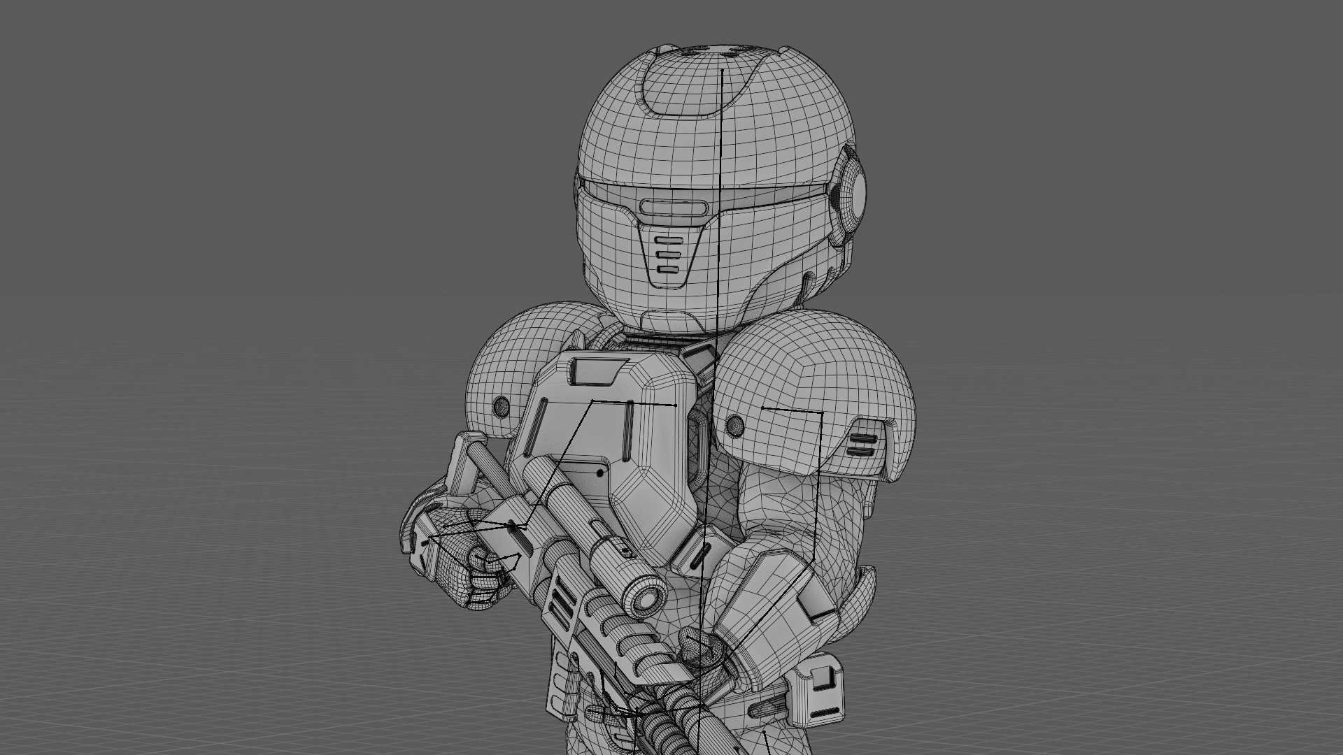 CYBER SOLDIER XC-200  RIGGED 3D model_39
