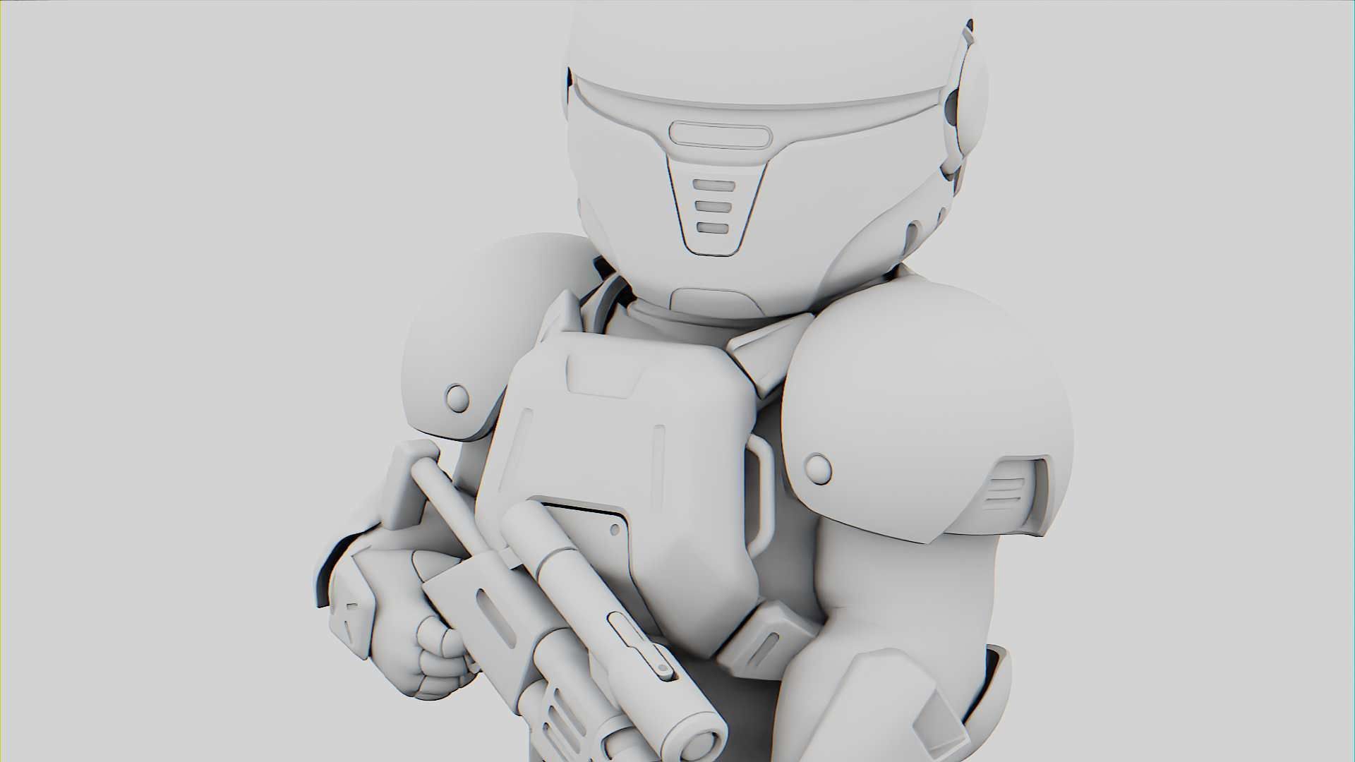 CYBER SOLDIER XC-200  RIGGED 3D model_34