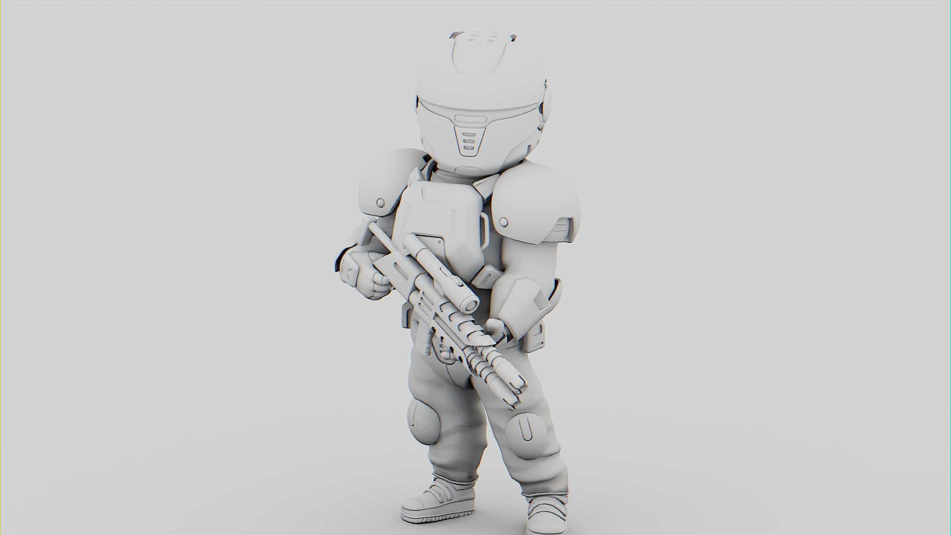 CYBER SOLDIER XC-200  RIGGED 3D model_31