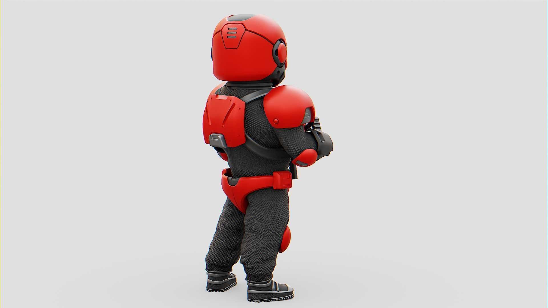 CYBER SOLDIER XC-200  RIGGED 3D model_7