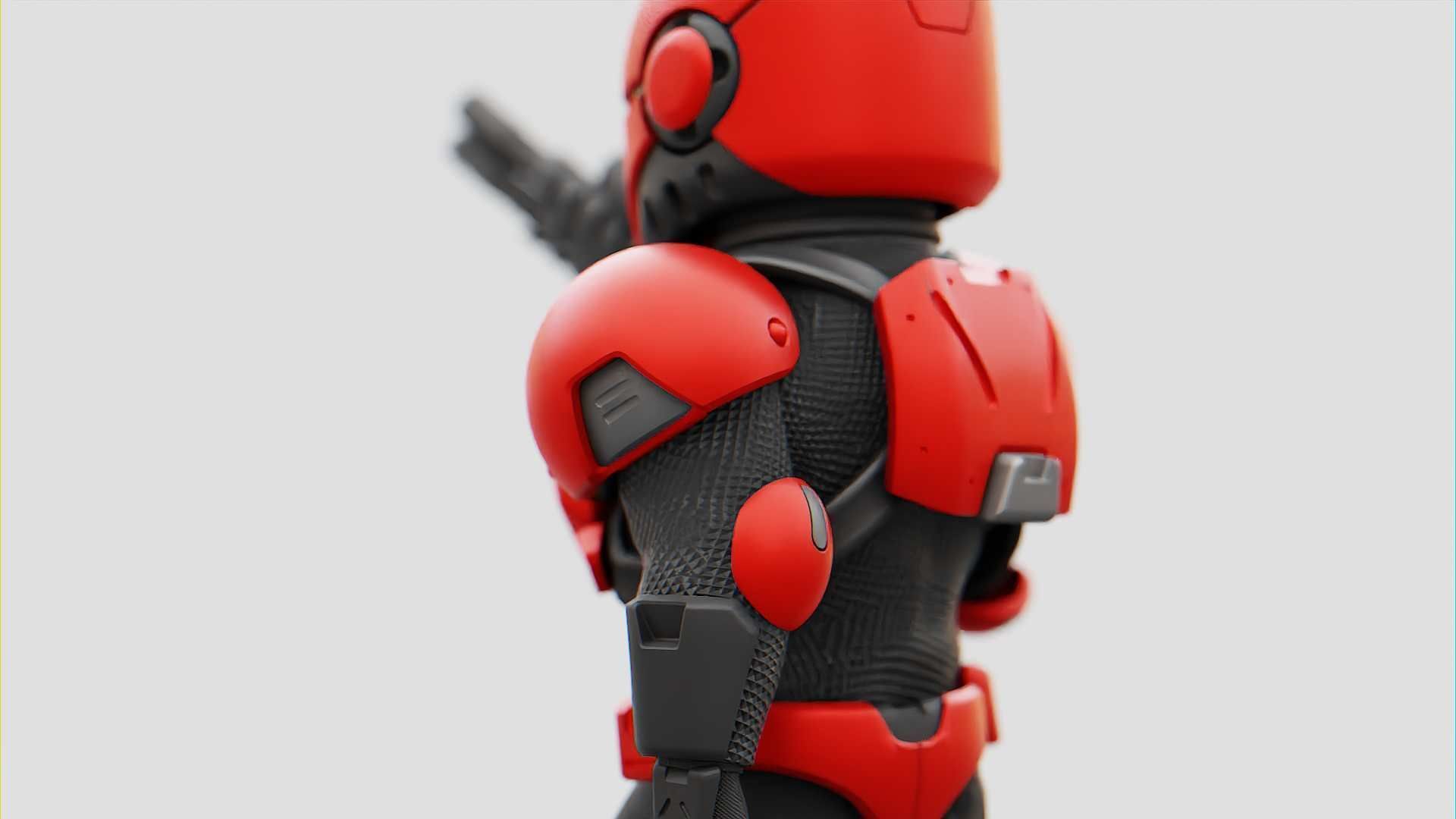 CYBER SOLDIER XC-200  RIGGED 3D model_29