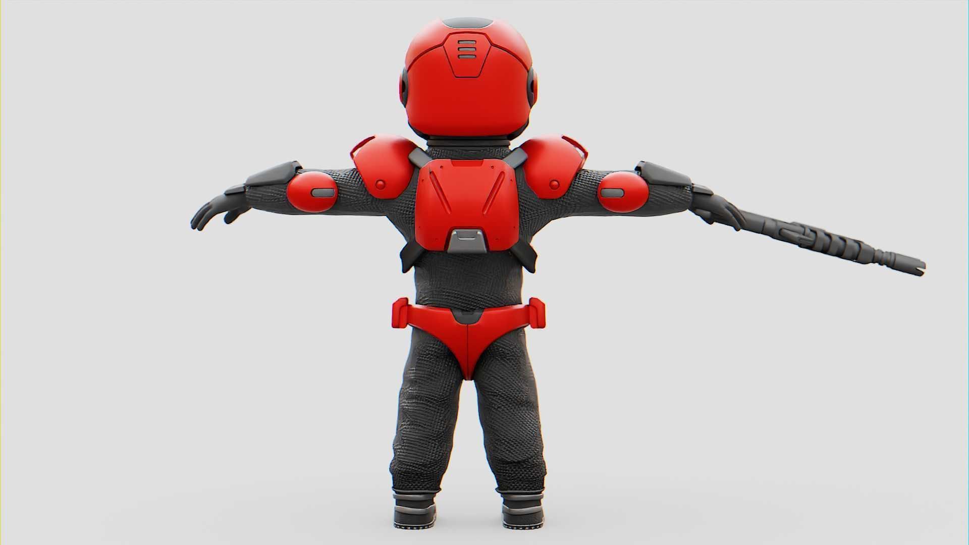 CYBER SOLDIER XC-200  RIGGED 3D model_23