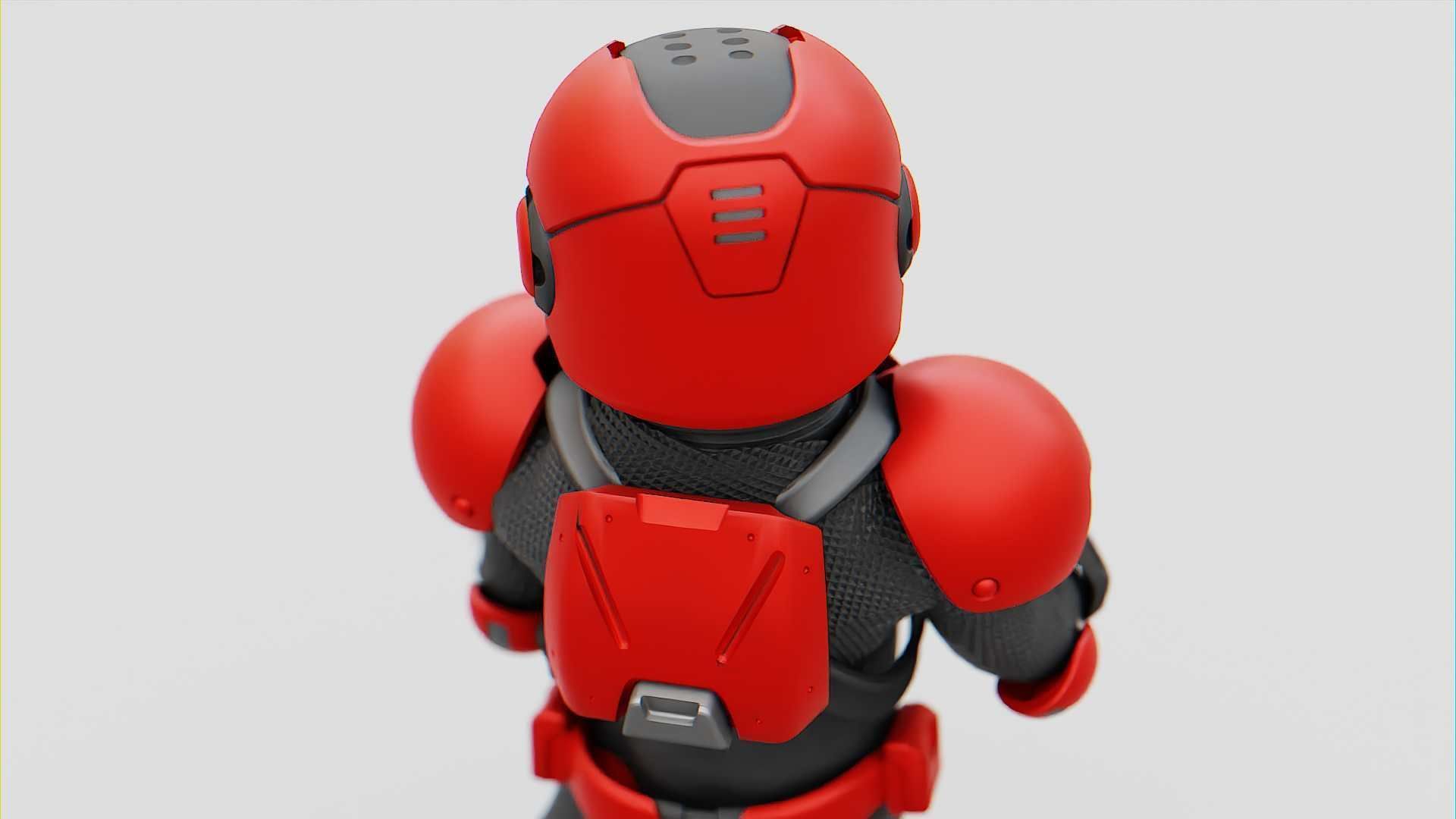 CYBER SOLDIER XC-200  RIGGED 3D model_17