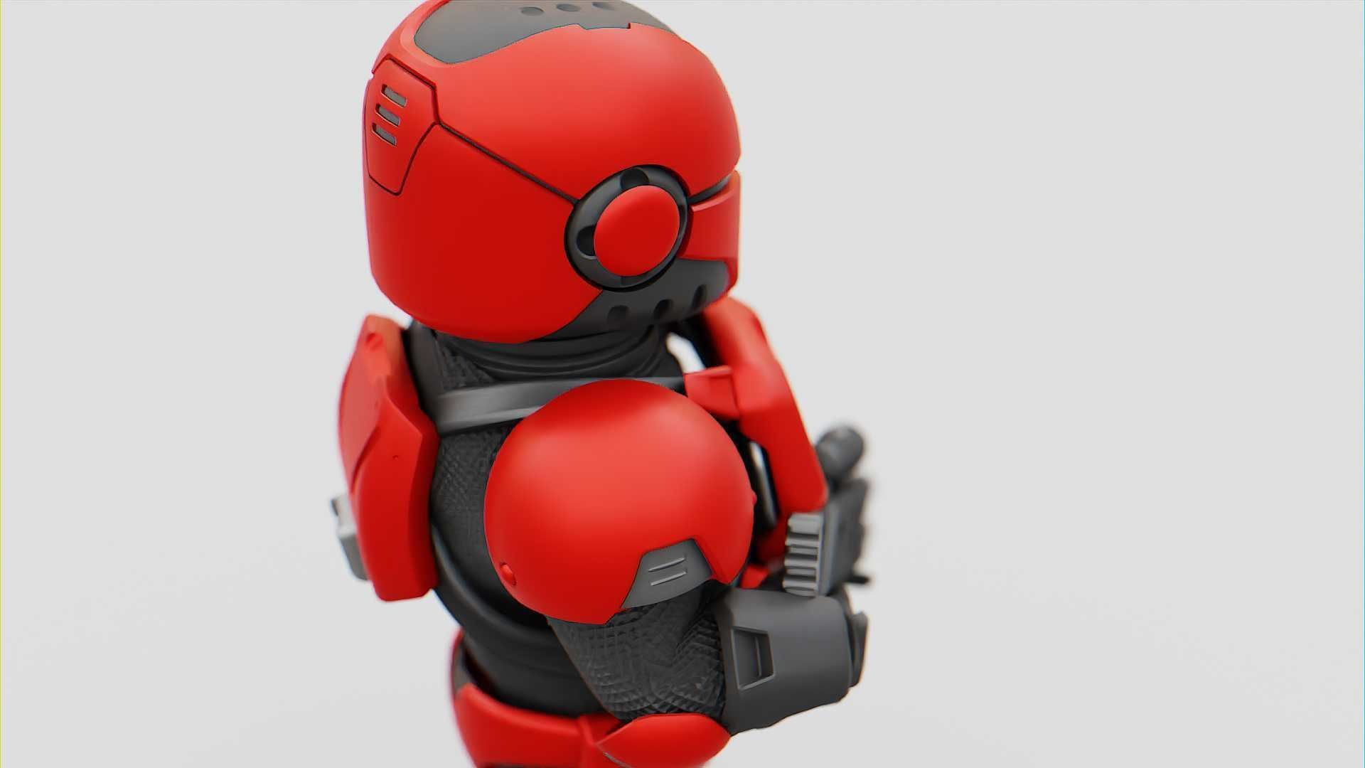 CYBER SOLDIER XC-200  RIGGED 3D model_16