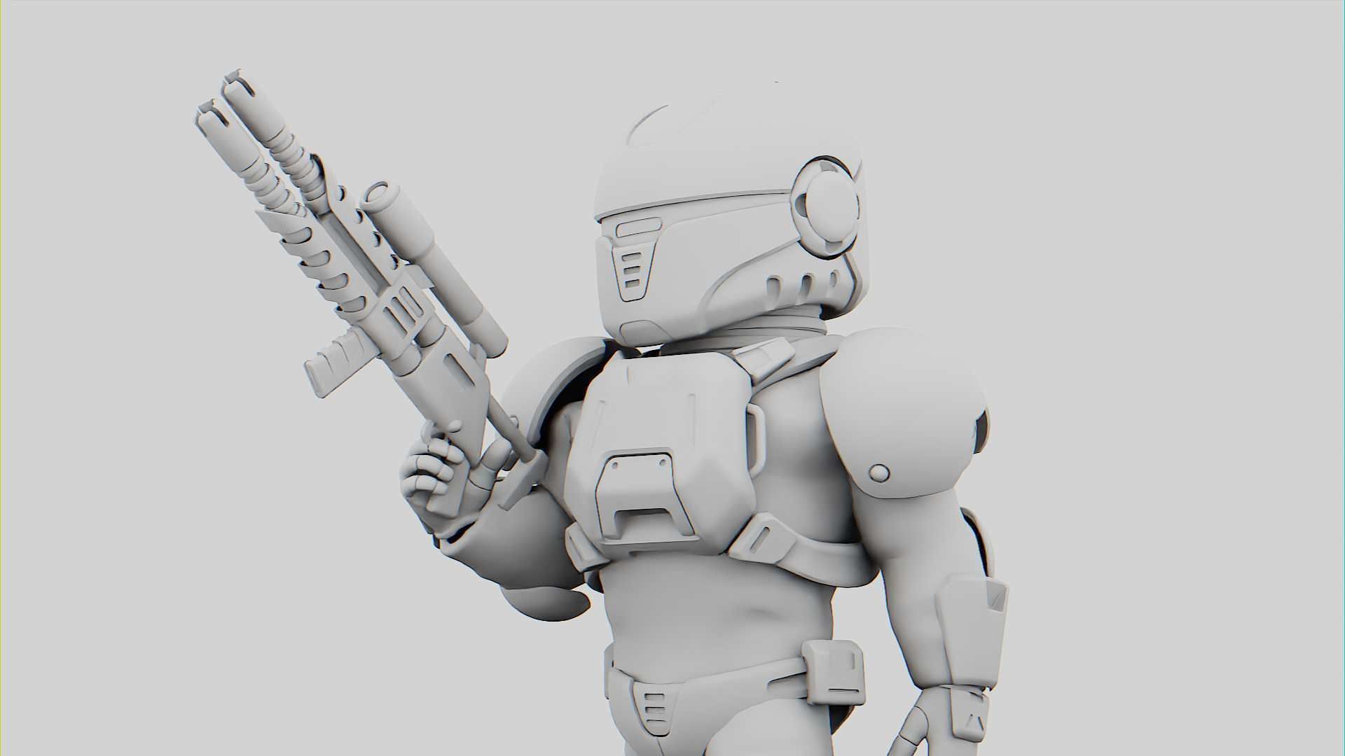 CYBER SOLDIER XC-200  RIGGED 3D model_35