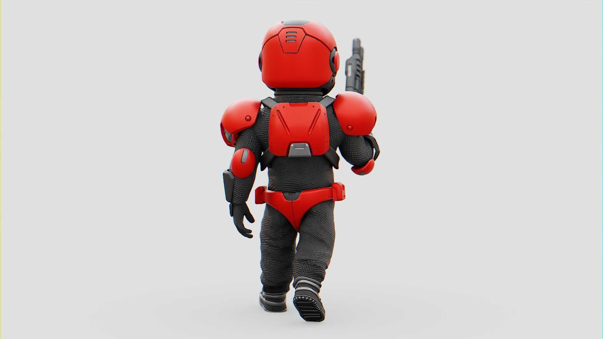 CYBER SOLDIER XC-200  RIGGED 3D model_26