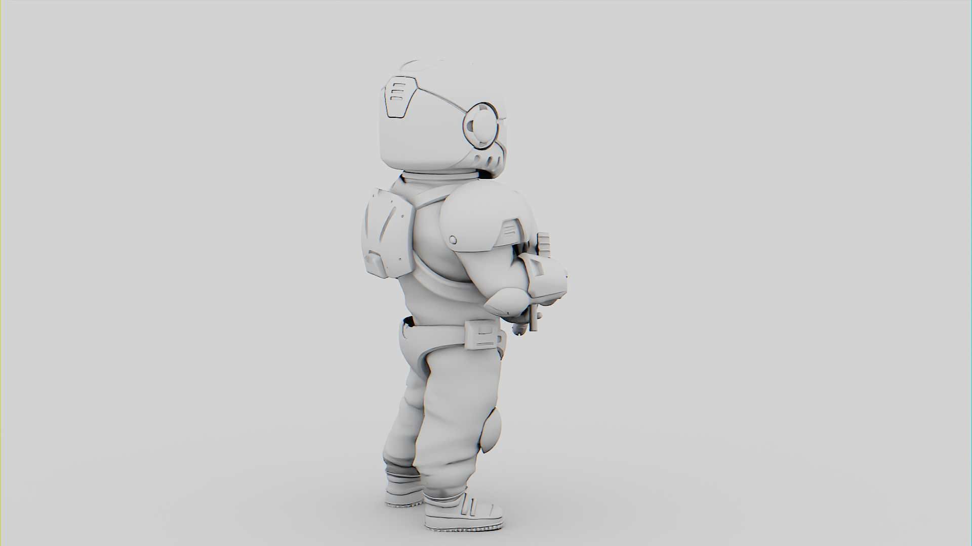 CYBER SOLDIER XC-200  RIGGED 3D model_32