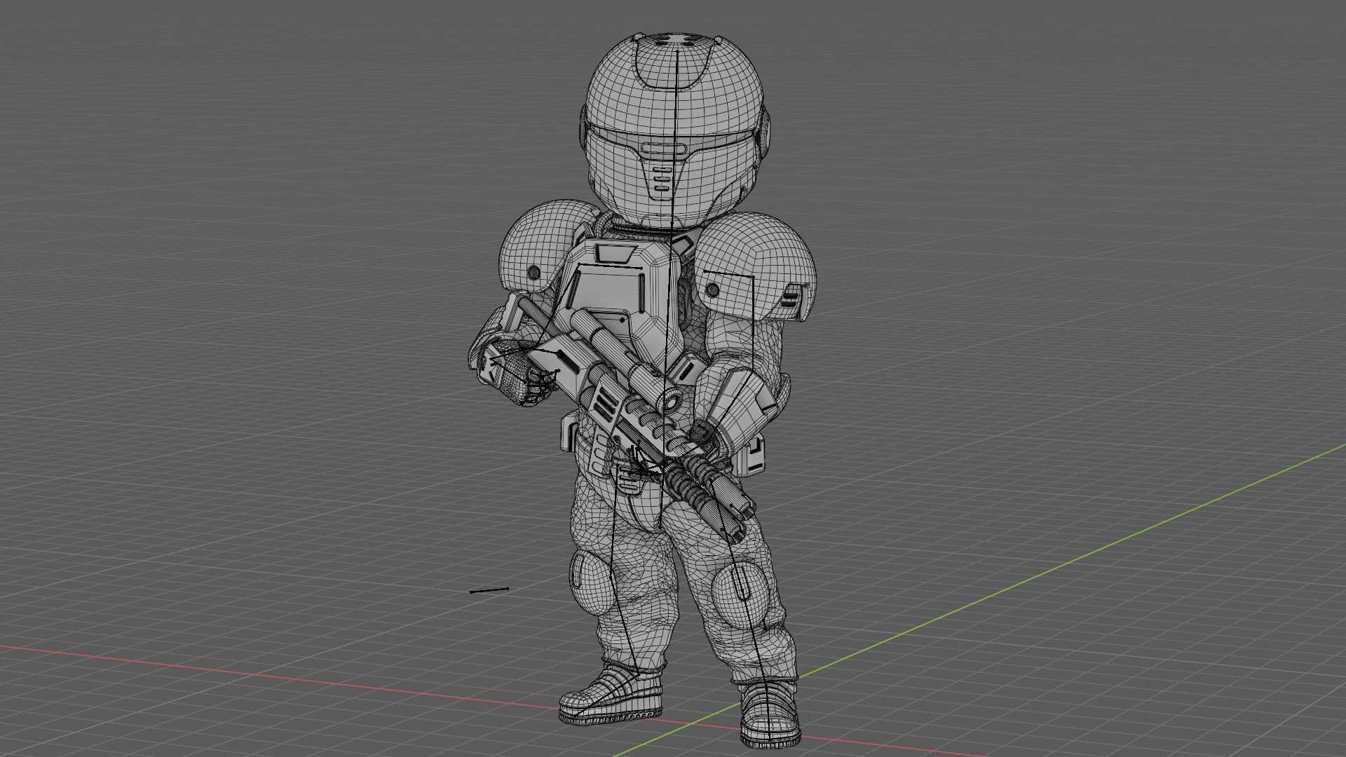 CYBER SOLDIER XC-200  RIGGED 3D model_37