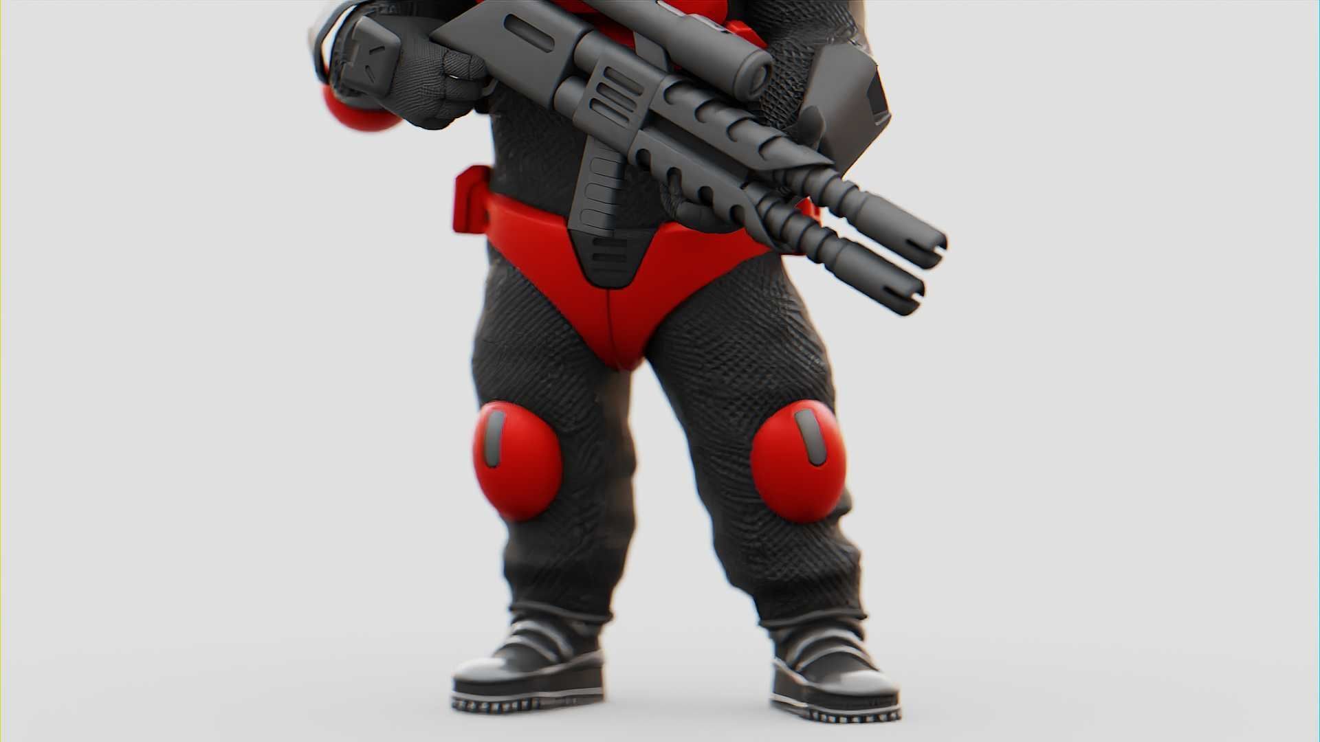 CYBER SOLDIER XC-200  RIGGED 3D model_19