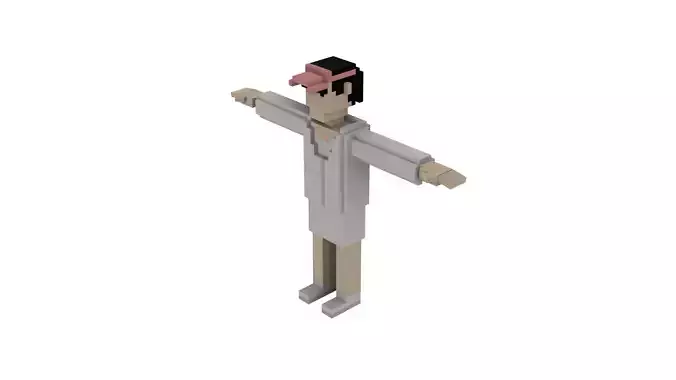 TENIS GIRL VOXEL CHARACTER