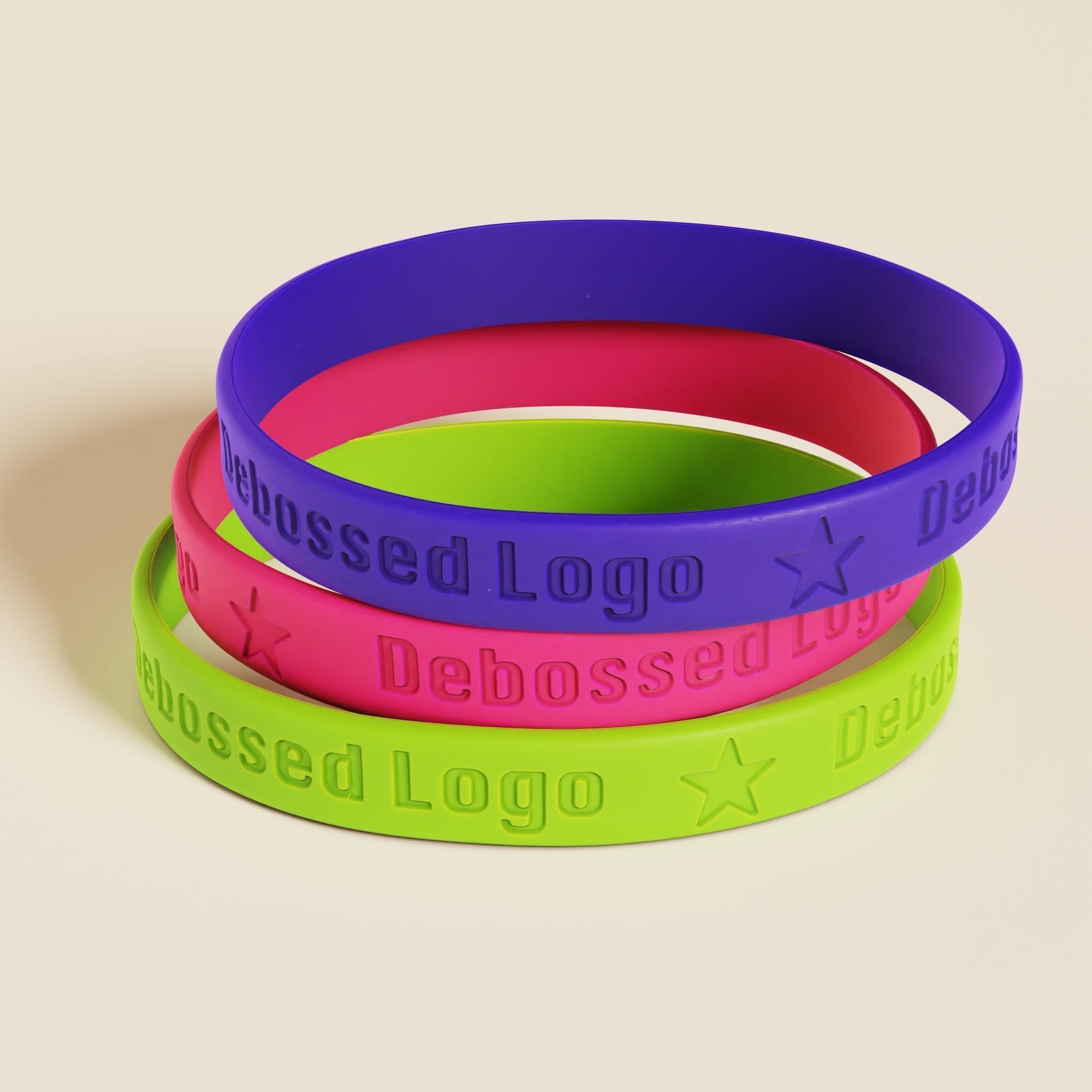 Silicone Wristband Low-poly 3D model_2