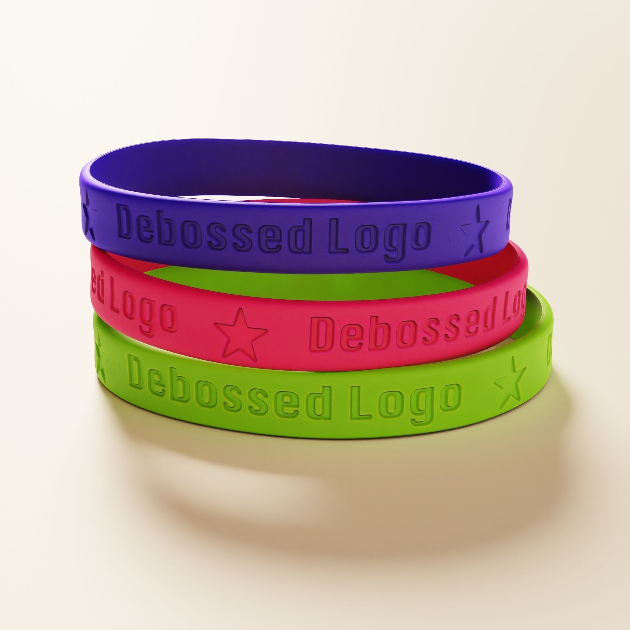 Silicone Wristband Low-poly 3D model_4