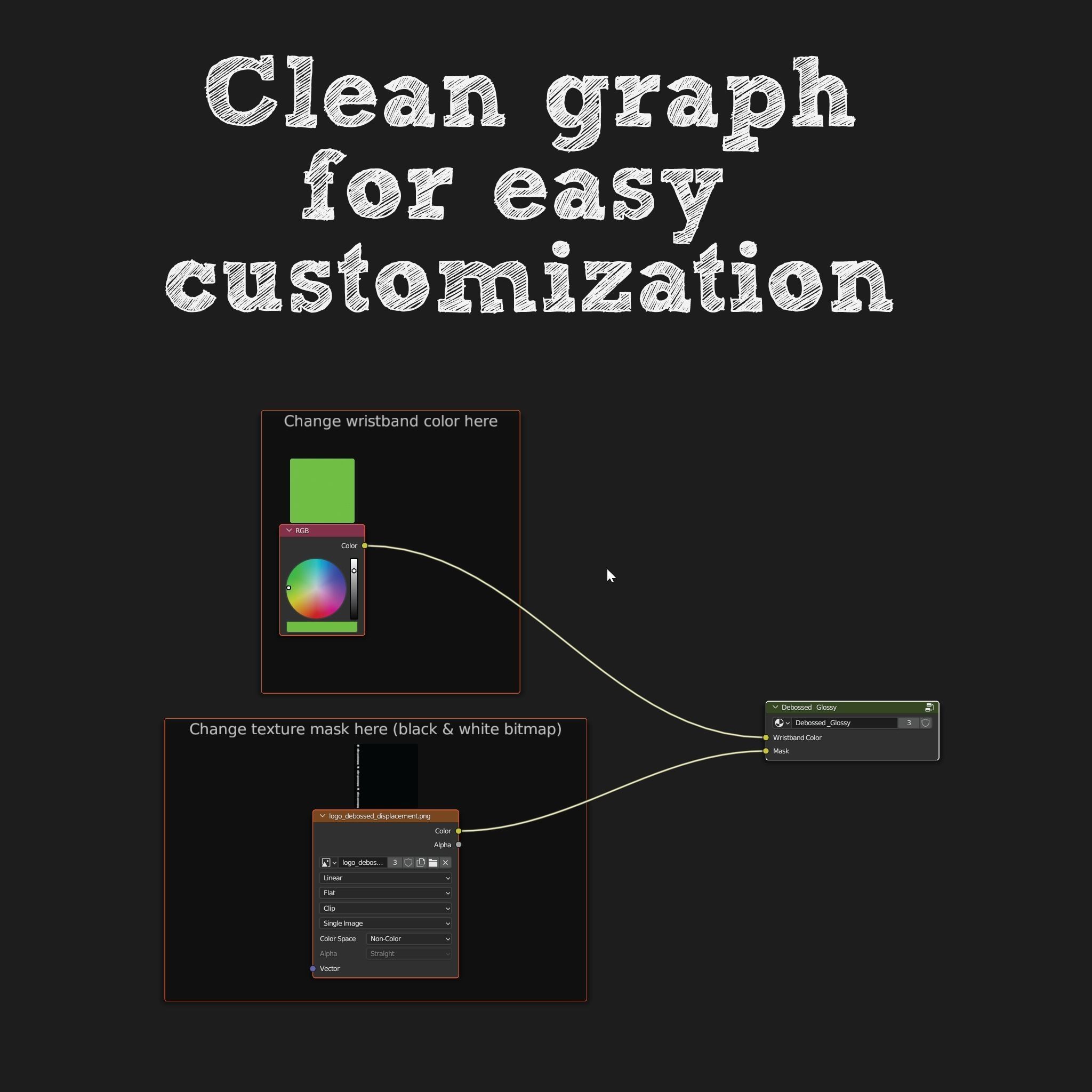 Silicone Wristband Low-poly 3D model_1