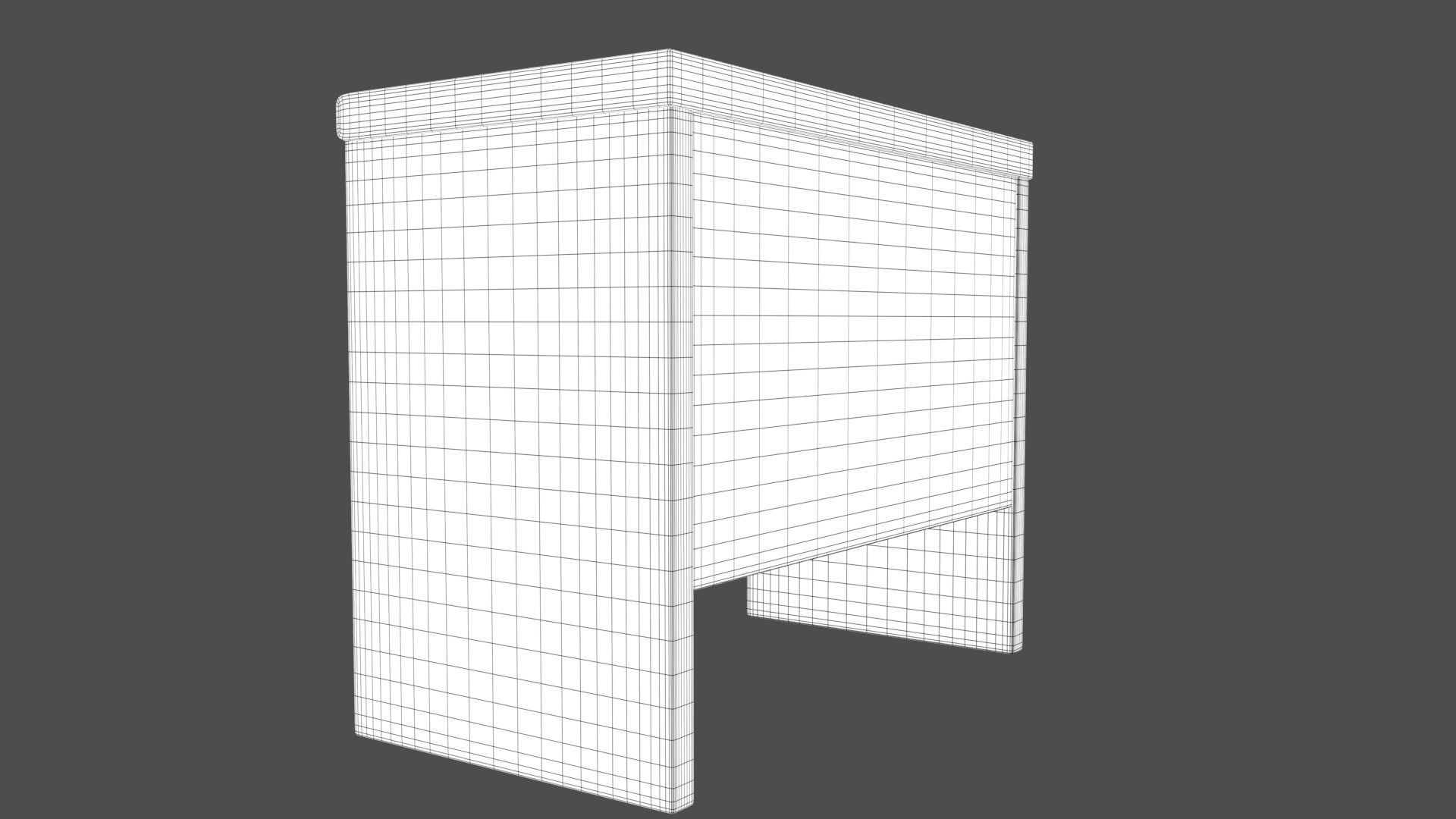 Desk with drawer 3D print model_10