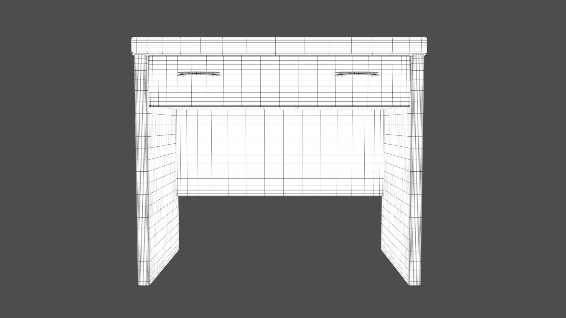 Desk with drawer 3D print model_8