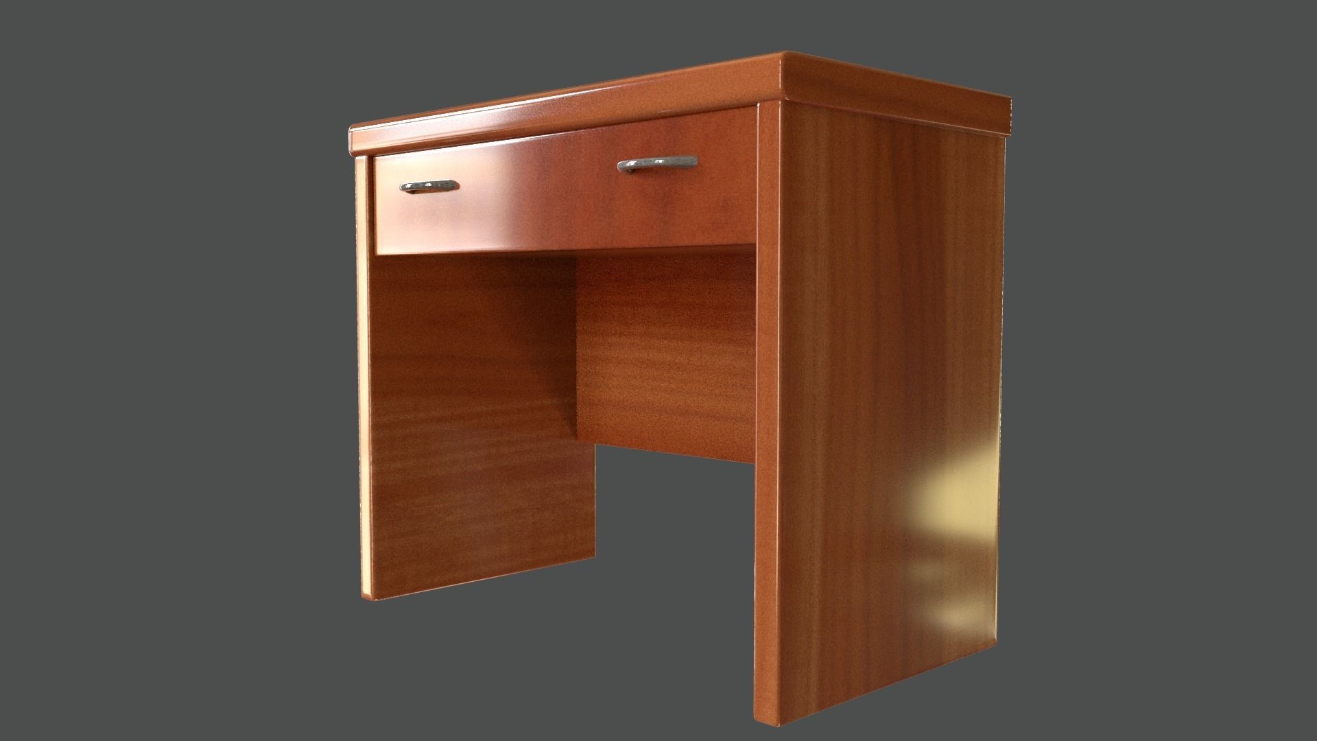 Desk with drawer 3D print model_4