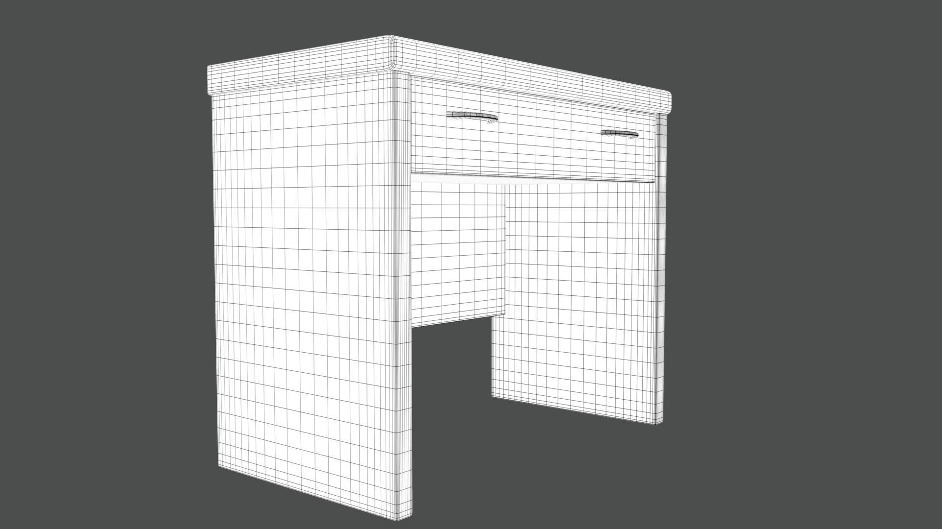 Desk with drawer 3D print model_14