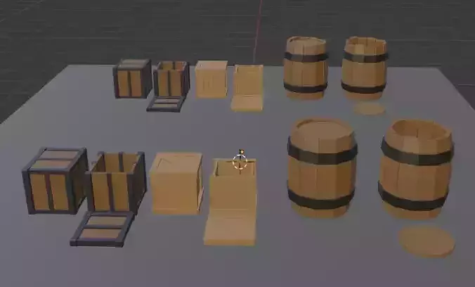 Simple Low Poly Storage Assets